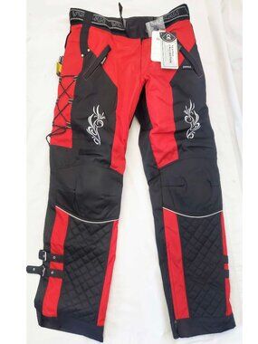 Vulcan Women's Motorcycle Riding Pants Black Red Waterproof Size 14 NWT